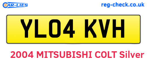YL04KVH are the vehicle registration plates.