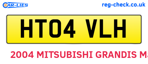 HT04VLH are the vehicle registration plates.