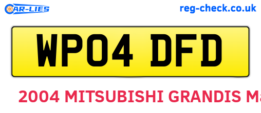 WP04DFD are the vehicle registration plates.