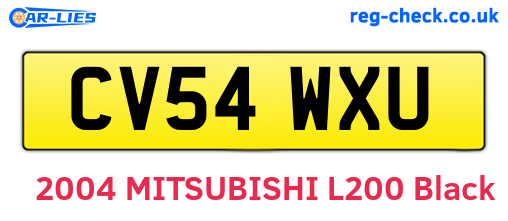 CV54WXU are the vehicle registration plates.
