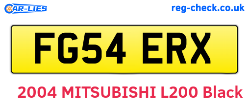 FG54ERX are the vehicle registration plates.