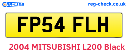 FP54FLH are the vehicle registration plates.