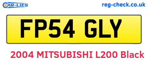FP54GLY are the vehicle registration plates.