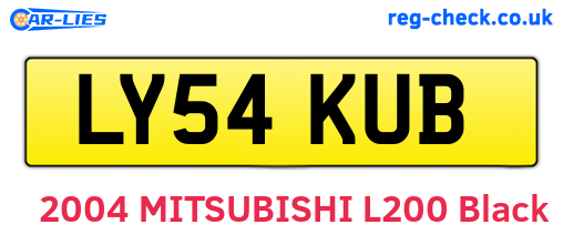 LY54KUB are the vehicle registration plates.