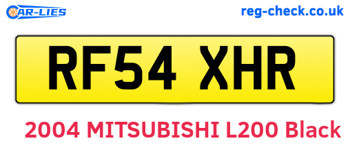 RF54XHR are the vehicle registration plates.