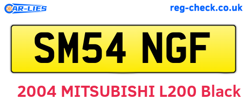 SM54NGF are the vehicle registration plates.