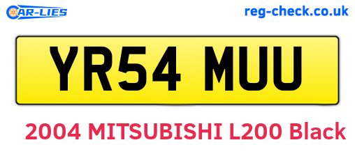 YR54MUU are the vehicle registration plates.