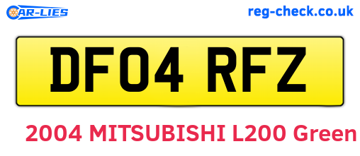 DF04RFZ are the vehicle registration plates.