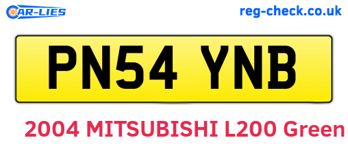 PN54YNB are the vehicle registration plates.