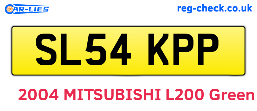 SL54KPP are the vehicle registration plates.