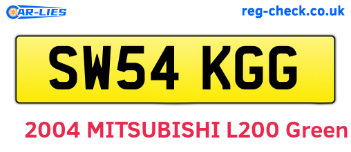 SW54KGG are the vehicle registration plates.