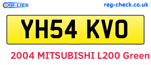 YH54KVO are the vehicle registration plates.