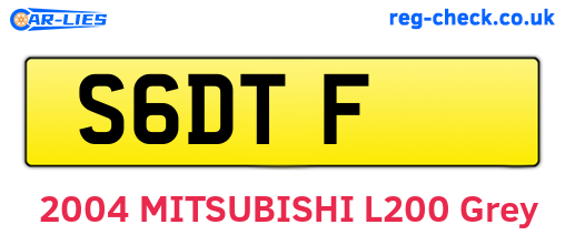 S6DTF are the vehicle registration plates.