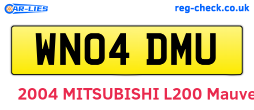 WN04DMU are the vehicle registration plates.