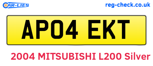 AP04EKT are the vehicle registration plates.