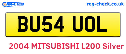 BU54UOL are the vehicle registration plates.