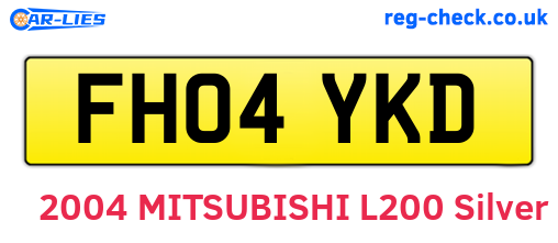 FH04YKD are the vehicle registration plates.