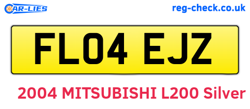 FL04EJZ are the vehicle registration plates.