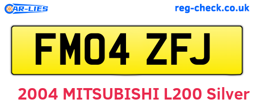 FM04ZFJ are the vehicle registration plates.