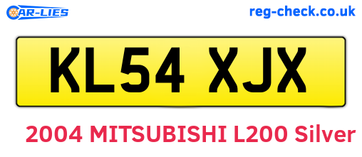KL54XJX are the vehicle registration plates.