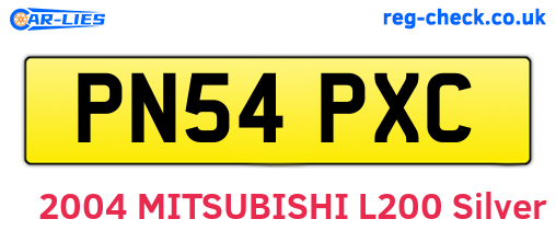 PN54PXC are the vehicle registration plates.