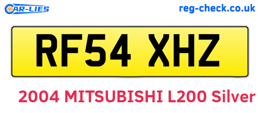 RF54XHZ are the vehicle registration plates.