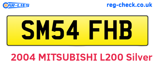 SM54FHB are the vehicle registration plates.