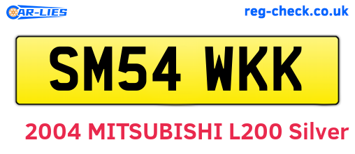 SM54WKK are the vehicle registration plates.