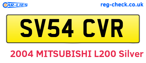 SV54CVR are the vehicle registration plates.