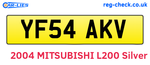 YF54AKV are the vehicle registration plates.