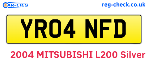 YR04NFD are the vehicle registration plates.