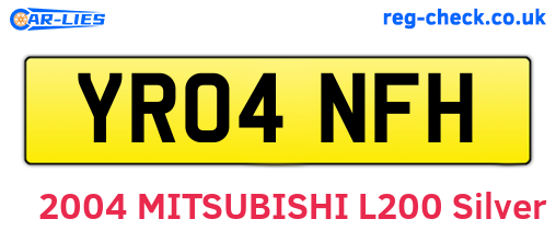 YR04NFH are the vehicle registration plates.