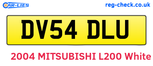 DV54DLU are the vehicle registration plates.