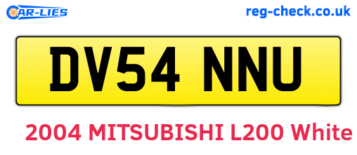 DV54NNU are the vehicle registration plates.
