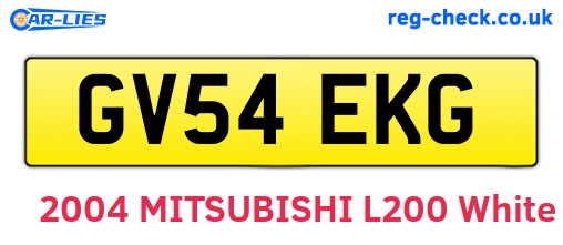 GV54EKG are the vehicle registration plates.
