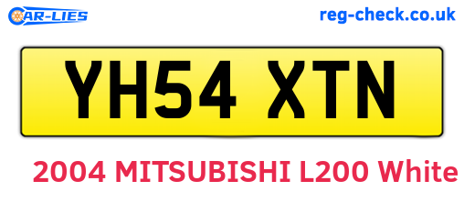 YH54XTN are the vehicle registration plates.