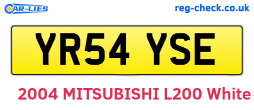 YR54YSE are the vehicle registration plates.