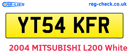 YT54KFR are the vehicle registration plates.