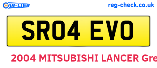 SR04EVO are the vehicle registration plates.