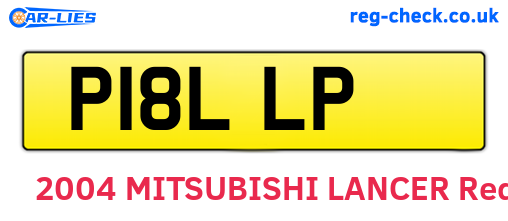 P18LLP are the vehicle registration plates.