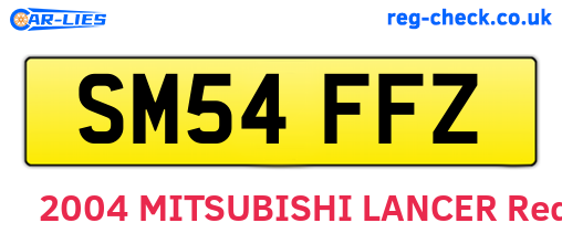 SM54FFZ are the vehicle registration plates.