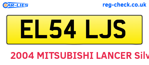 EL54LJS are the vehicle registration plates.
