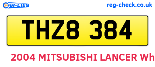 THZ8384 are the vehicle registration plates.
