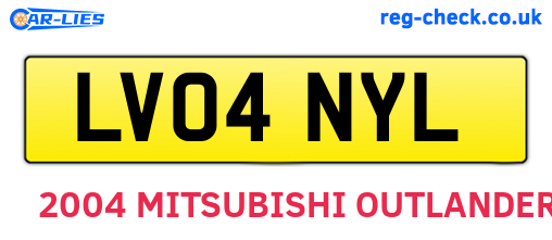 LV04NYL are the vehicle registration plates.