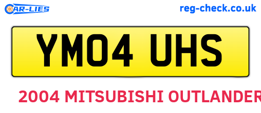 YM04UHS are the vehicle registration plates.