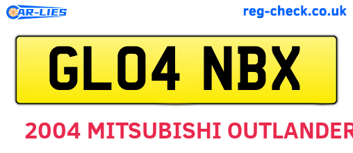 GL04NBX are the vehicle registration plates.
