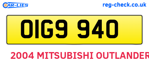 OIG9940 are the vehicle registration plates.
