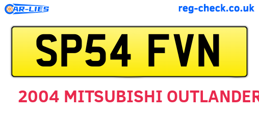SP54FVN are the vehicle registration plates.