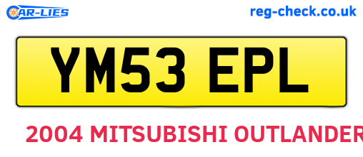 YM53EPL are the vehicle registration plates.