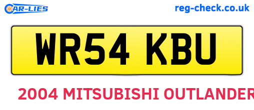 WR54KBU are the vehicle registration plates.